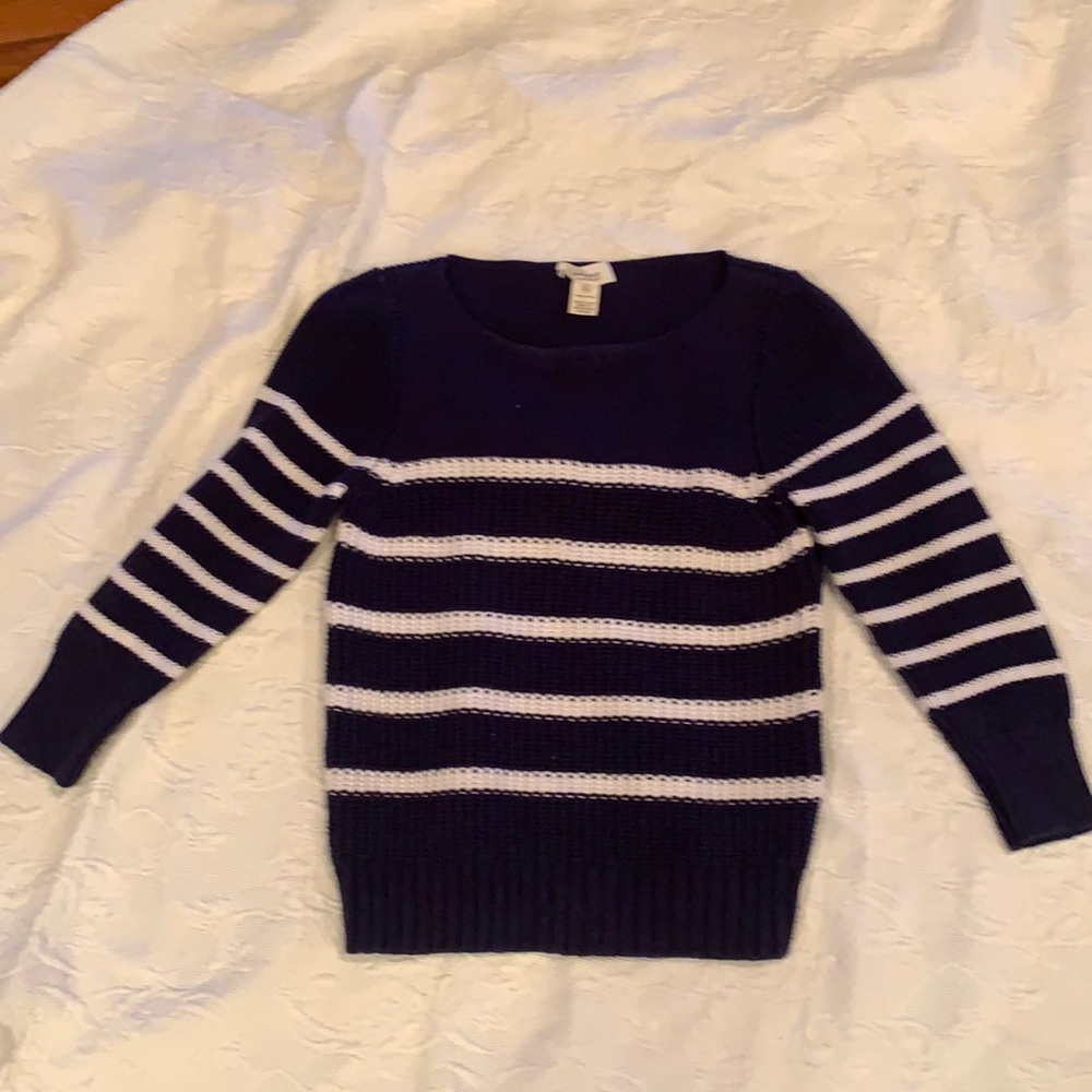Ladies cotton striped sweater